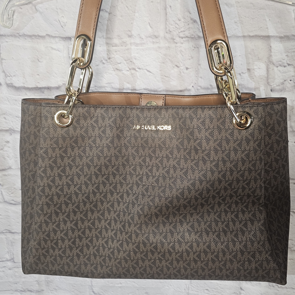 Michael Kors Brown Monogram Shoulder Bag